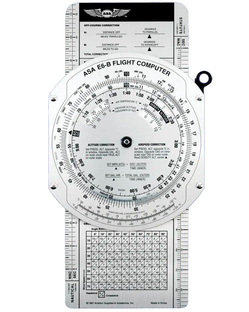 ASA FLIGHT COMPUTER E6B METAL ASA-E6B