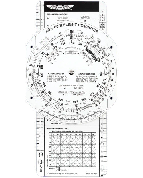 ASA FLIGHT COMPUTER E6B PAPER ASA-E6B-P
