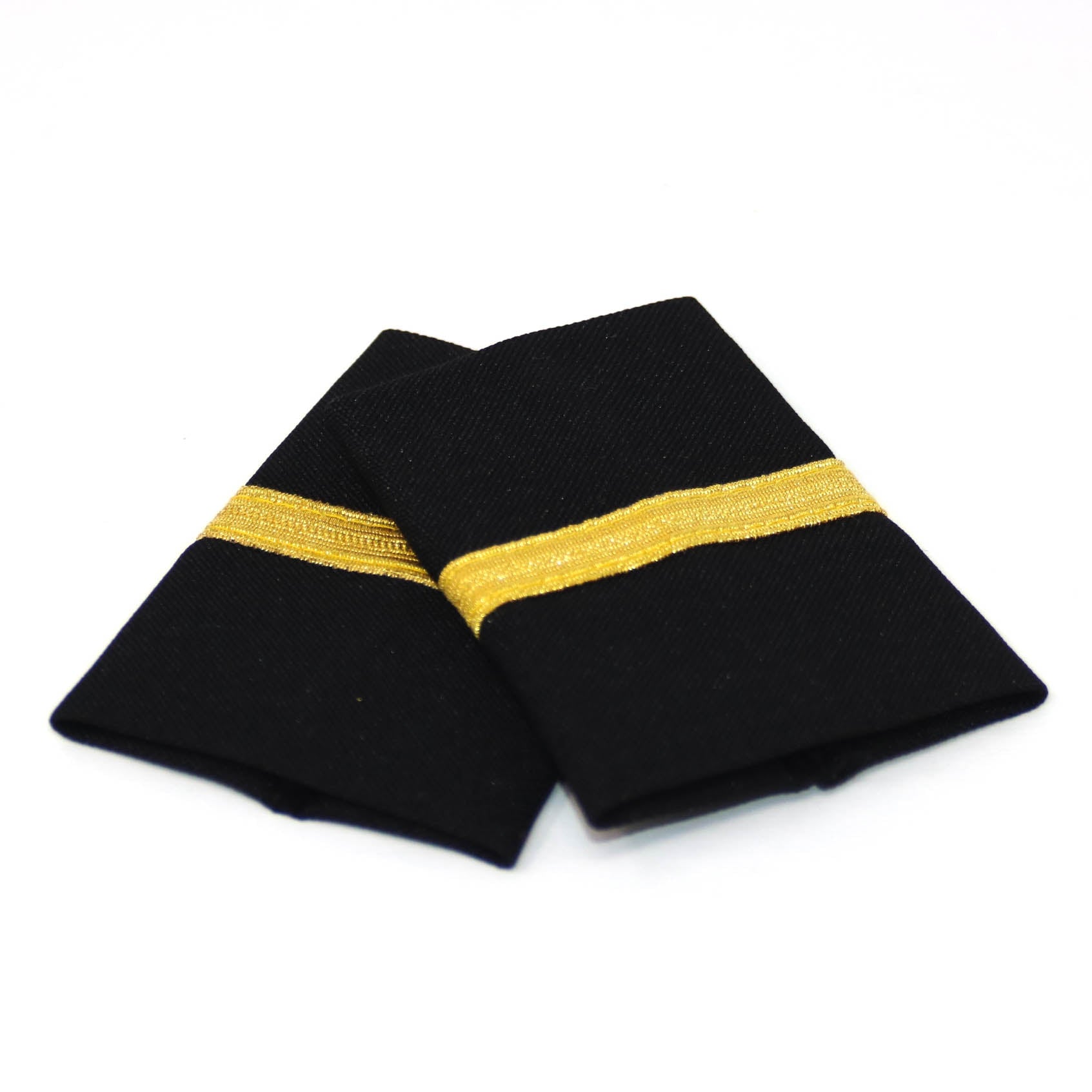 PILOT UNIFORM EPAULETS/PALETERAS 1-BAR GOLD METALLIC BLACK...