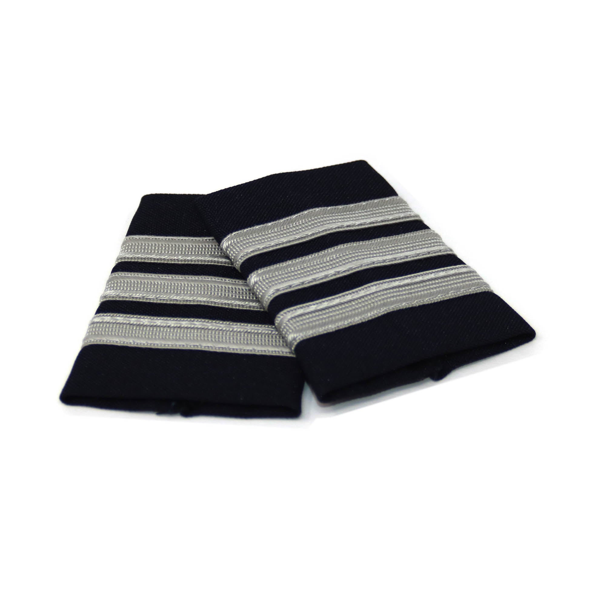 PILOT UNIFORM EPAULETS/PALETERAS 3-BAR SILVER NYLON NAVY WAPX705-3SN