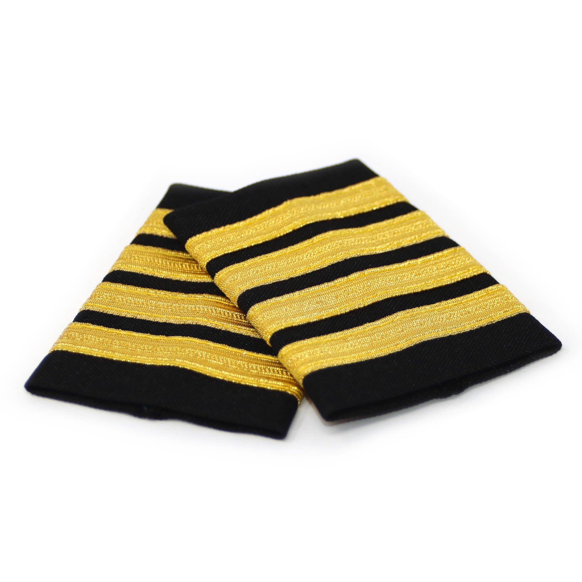 PILOT UNIFORM EPAULETS/PALETERAS 4-BAR GOLD METALLIC BLACK...