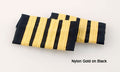 PILOT UNIFORM EPAULETS/PALETERAS 4-BAR GOLD NYLON BLACK WAPX700-4GN