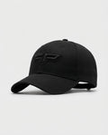 Boné FLAP Signature preto com bordado 3D do logo FP e ajuste traseiro em metal